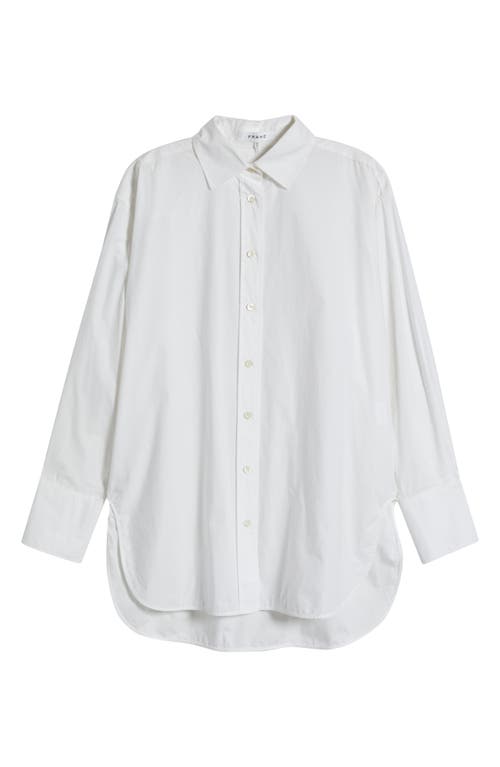 Frame The Oversize Cotton Button-up Shirt In White