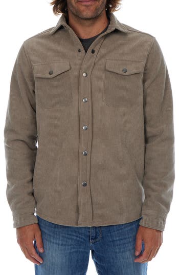 Px Corduroy Microfiber Lined Jacket In Brown