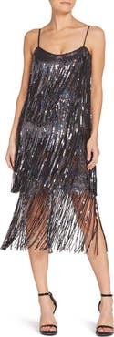 Dress the Population Roxy Fringe Shift Dress