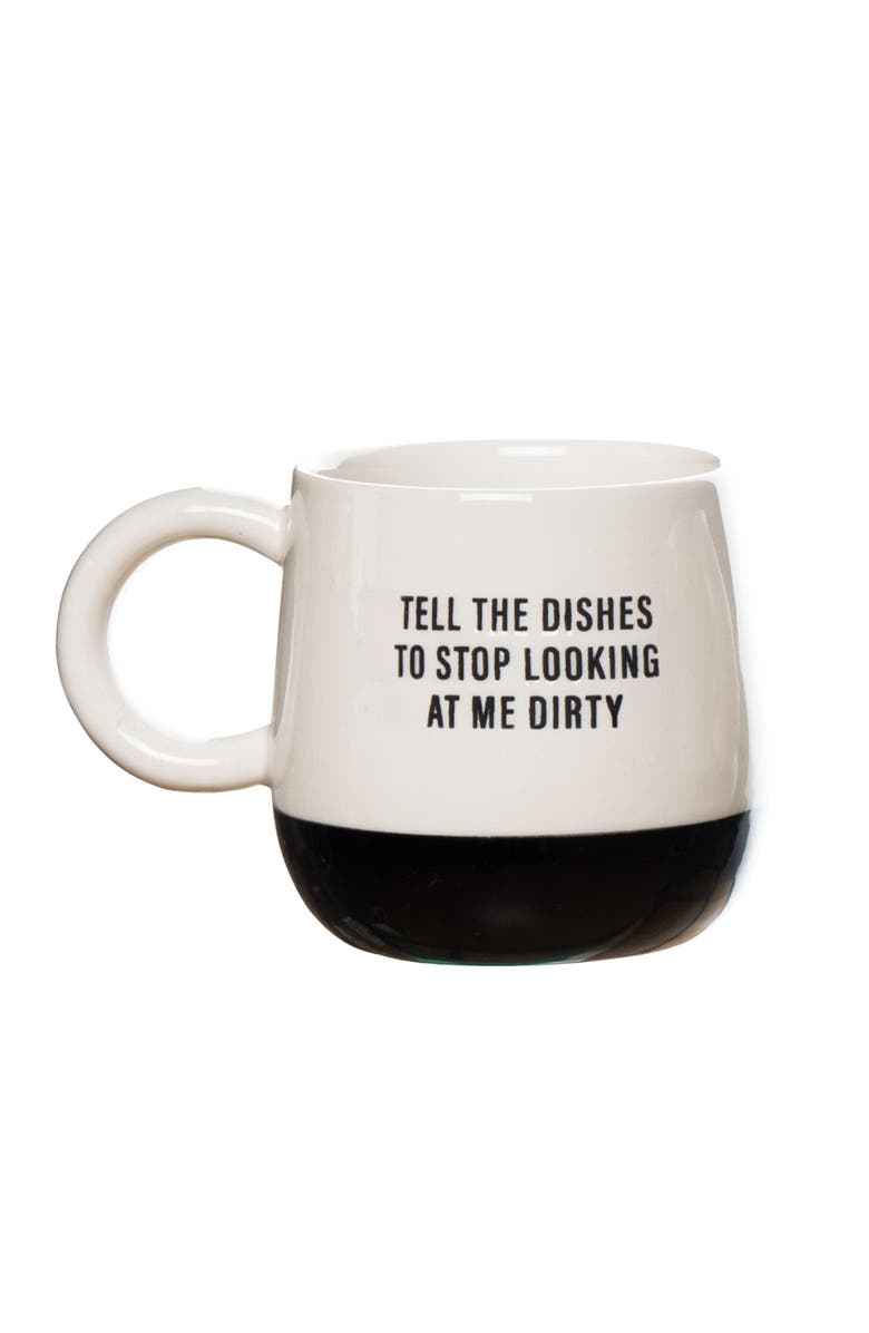 Totalee Gift Tell The Dishes Mug Ceramic White 13 oz, Main, color, White