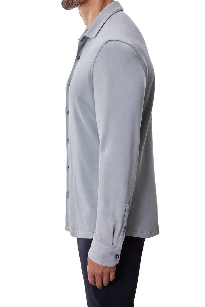 Milo Knit Button-Up Shirt, Alternate, color, MONUMENT GREY