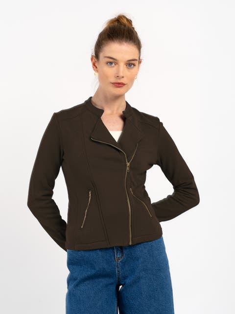 Cropped Biker Jacket