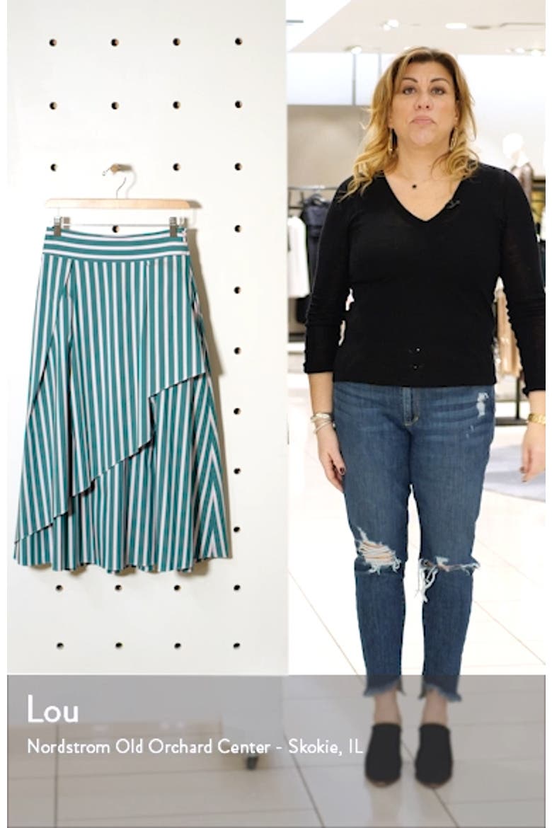 x Atlantic-Pacific Stripe Asymmetrical Skirt video