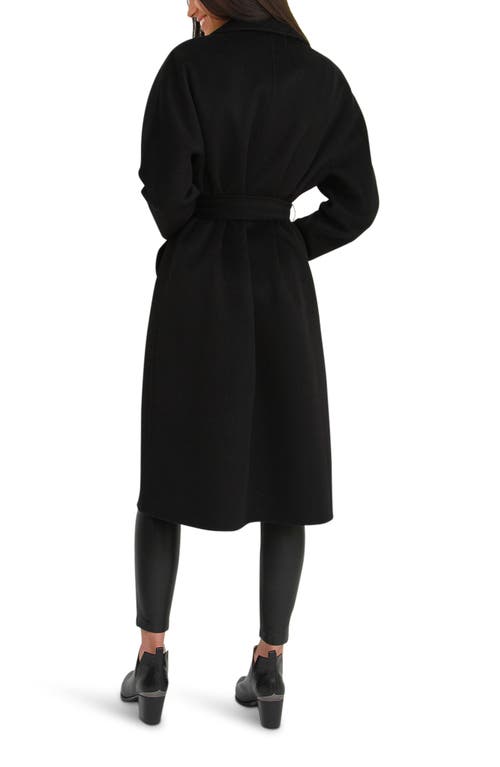 Belle & Bloom Boss Girl Double Breasted Wool Coat In Black