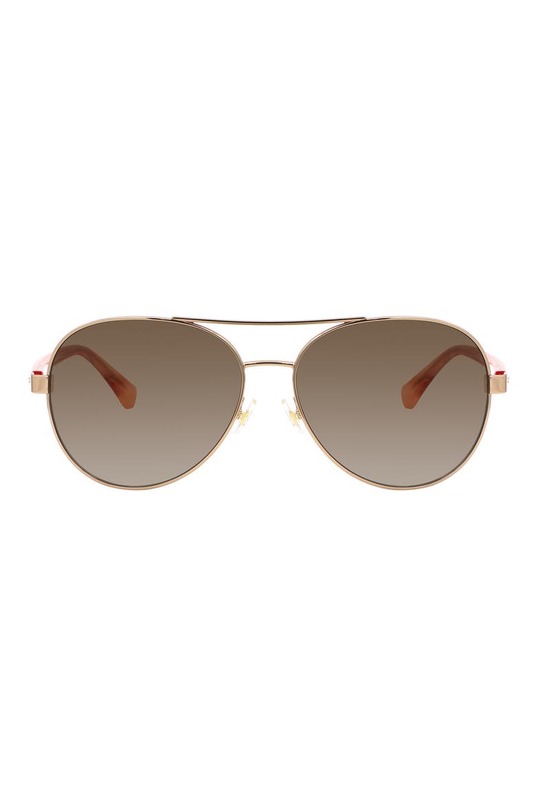 averie 58mm gradient aviator sunglasses, Main, color, 035J-HA
