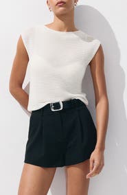 MANGO Short-Sleeved Crewneck Sweater