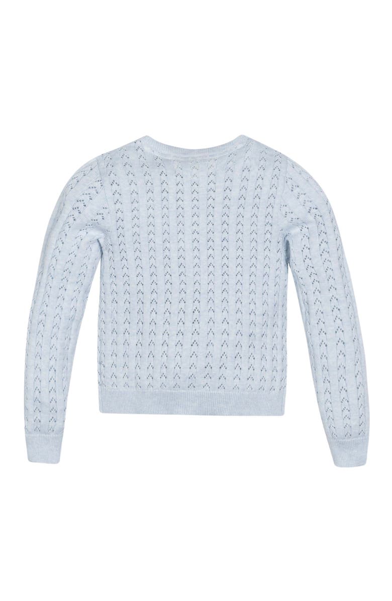 Hope & Henry Girls' Organic Pointelle Bow Cardigan, Kids, Alternate, color, 