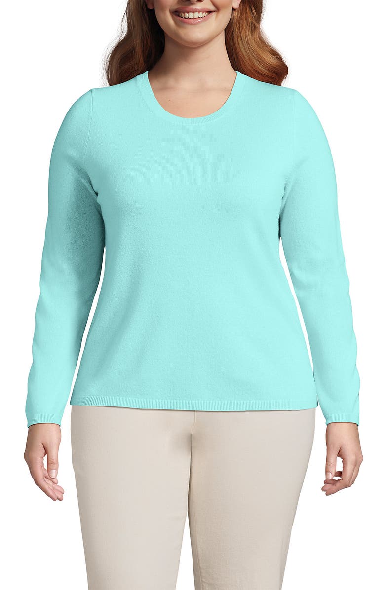 Lands' End Cashmere Sweater, Main, color, Pale Aqua Ice