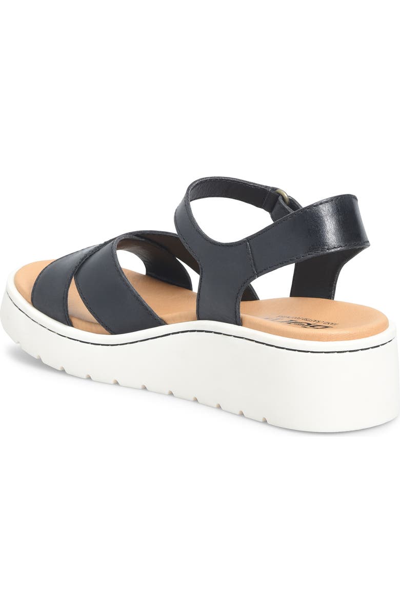 Børn Katrina Ankle Strap Platform Wedge Sandal, Alternate, color, Black Leather