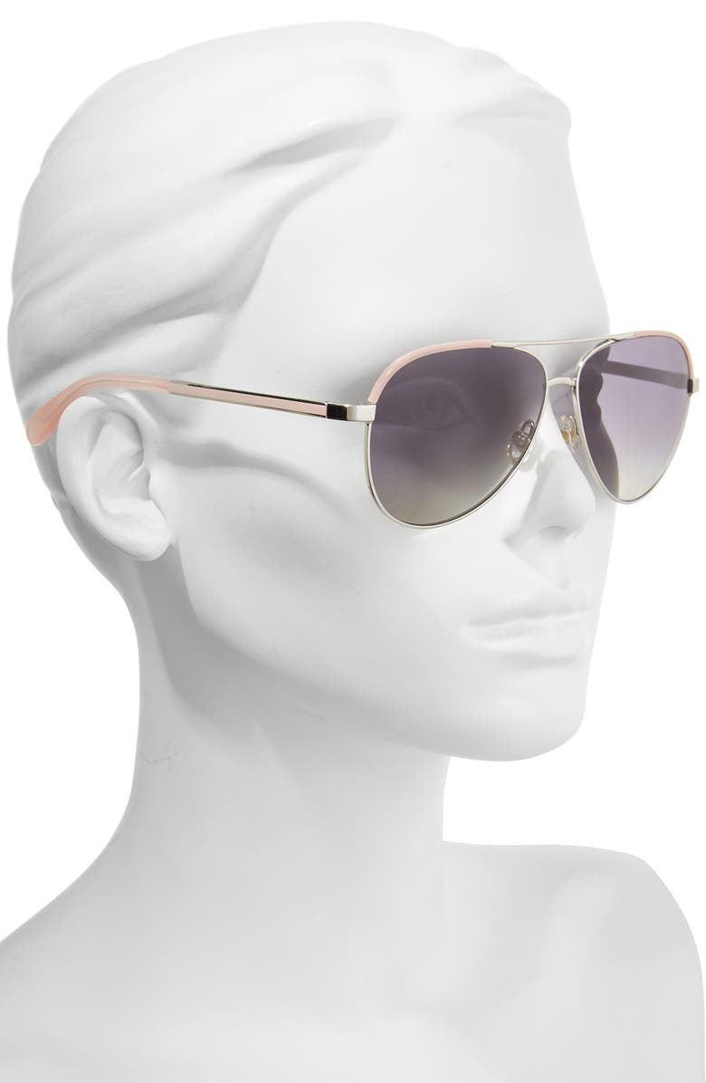 Kate Spade New York amarissa 59mm polarized aviator sunglasses, Alternate, color,