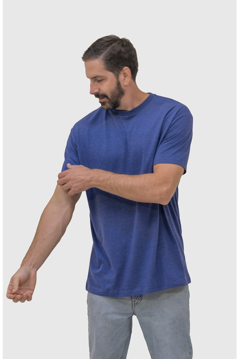 Crew Neck T Shirt, Alternate, color, Heather Navy