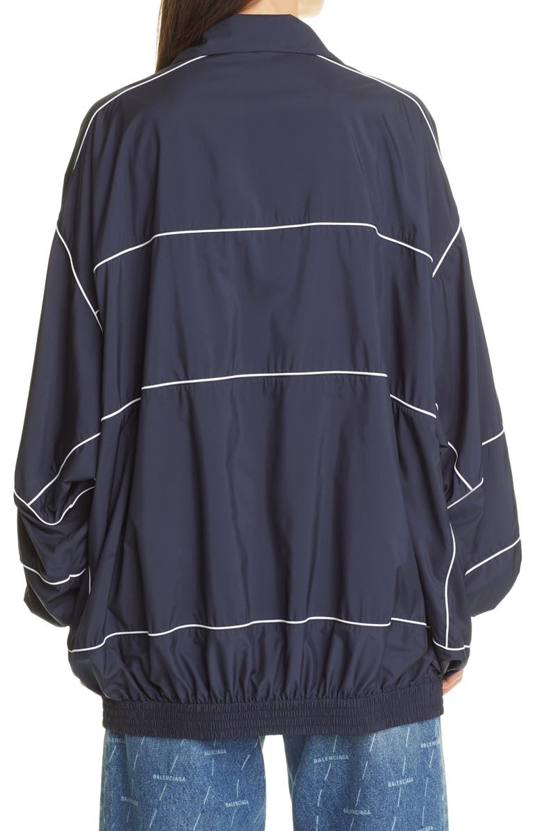 Balenciaga Logo Oversize Track Jacket, Alternate, color, 