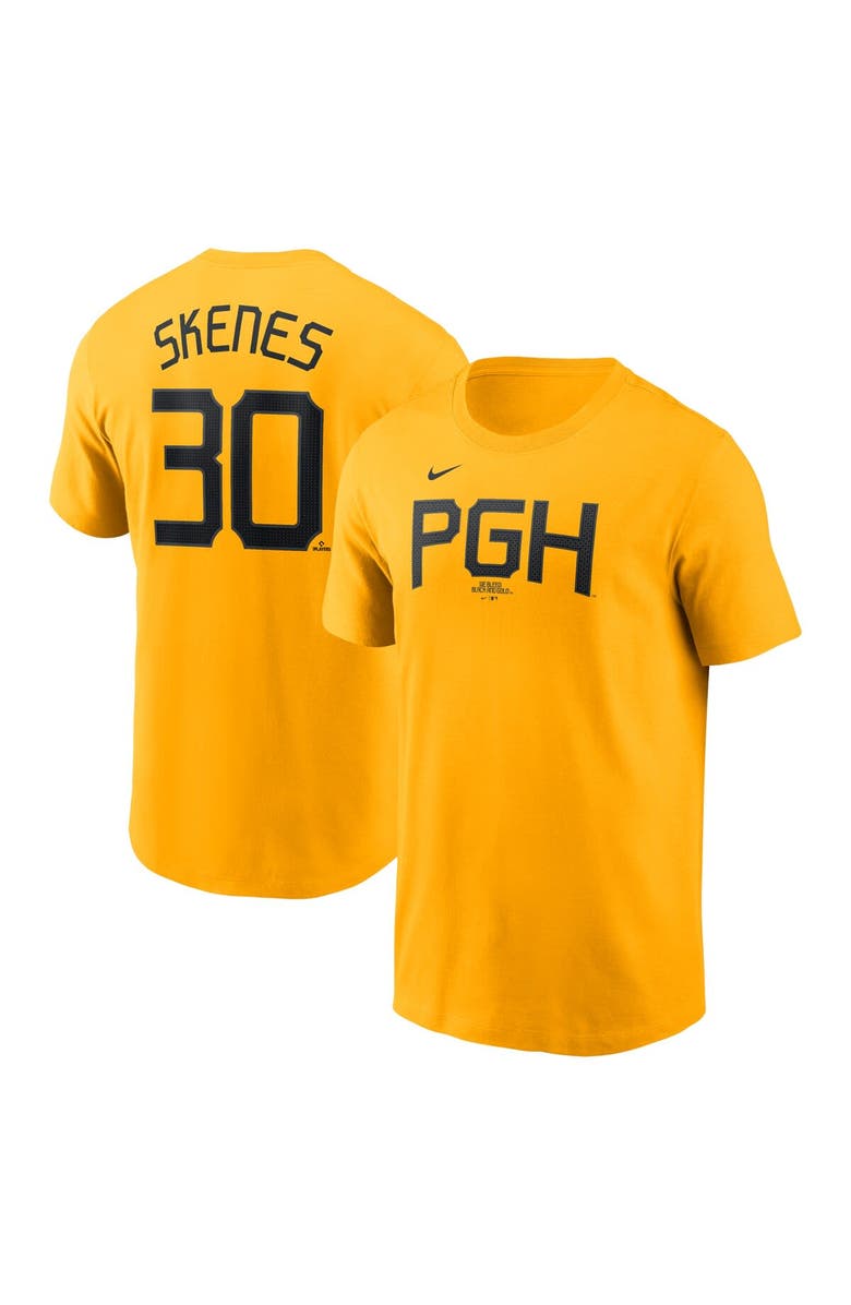 Nike Men's Nike Paul Skenes Gold Pittsburgh Pirates Fuse Name & Number T-Shirt, Main, color, Gold