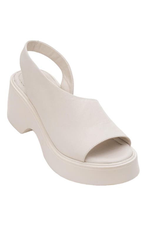 Forever & Always Shoes ROY Leather Wedge Sandal in Light Beige Leather at Nordstrom, Size 9