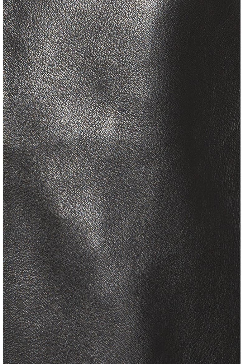 Bonded Leather Moto Jacket, Alternate, color, BLACK
