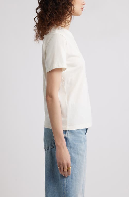 Treasure & Bond Cotton Crewneck T-shirt In Ivory Egret
