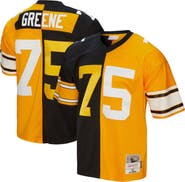 Mitchell & Ness Men's Mitchell & Ness Joe Greene Black/Gold Pittsburgh Steelers 1976 Split Legacy Replica Jersey