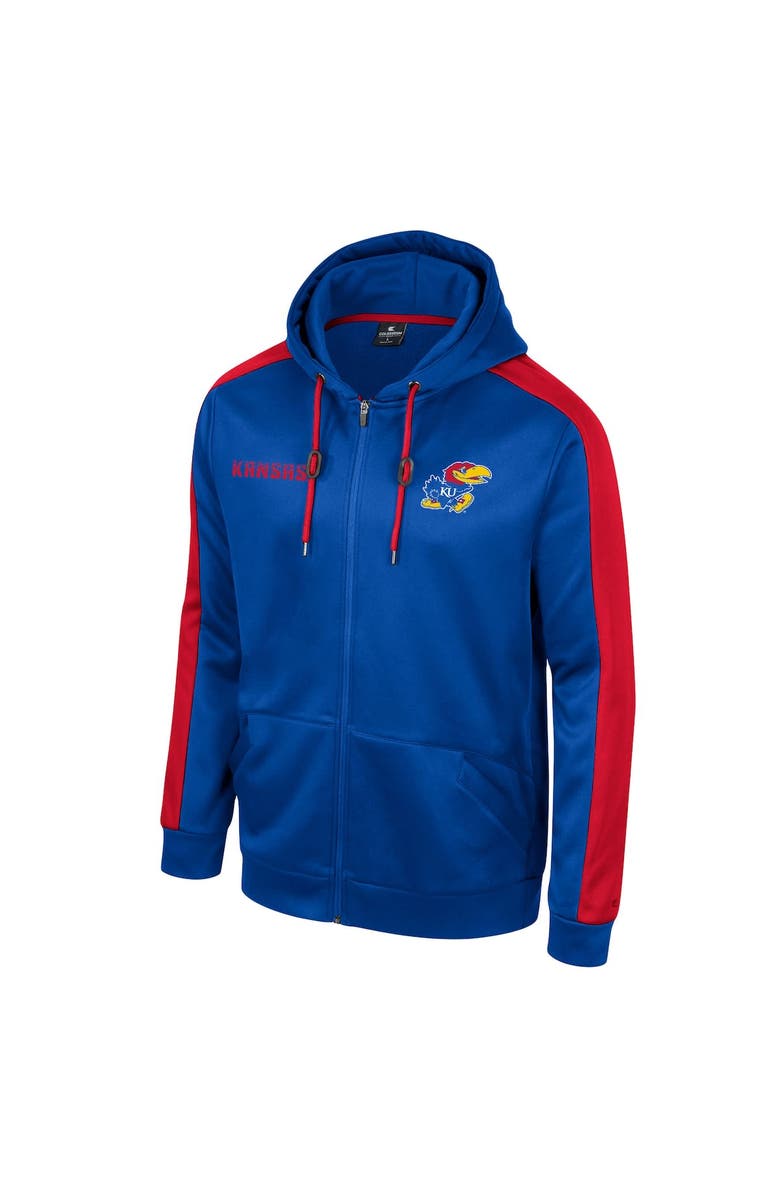 COLOSSEUM Men's Colosseum  Royal Kansas Jayhawks Reese Full-Zip Hoodie, Alternate, color, 