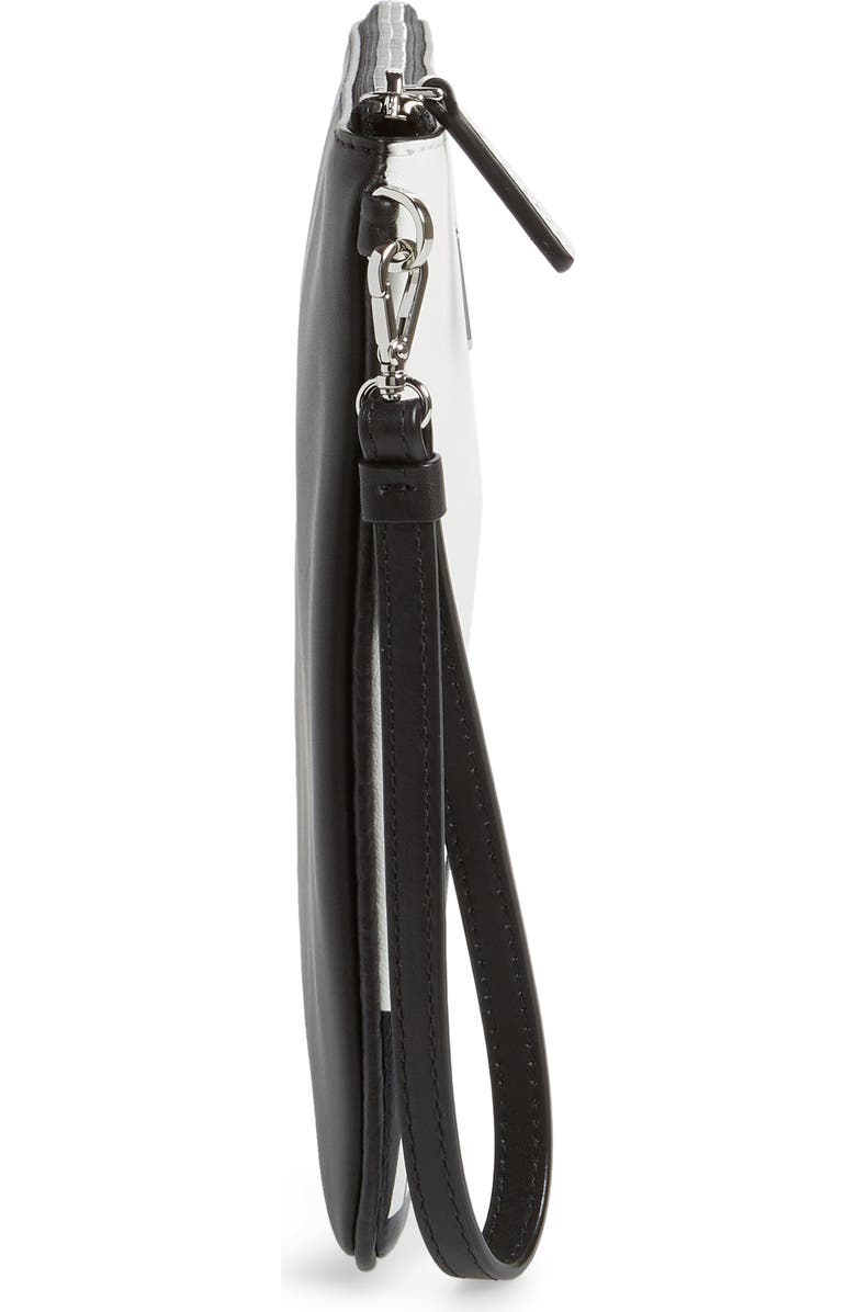 MCM Medium Contrast Logo Leather Pouch, Alternate, color,