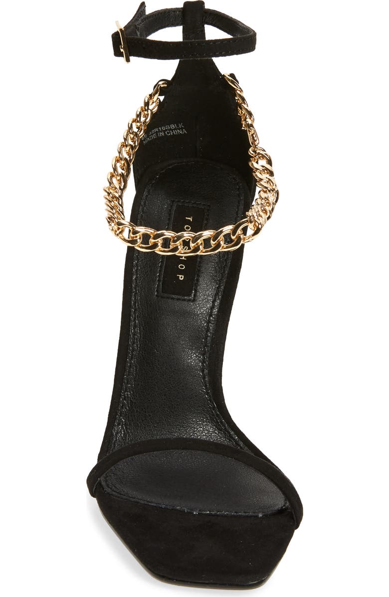 Topshop Rival Chain Strap Sandal, Alternate, color,