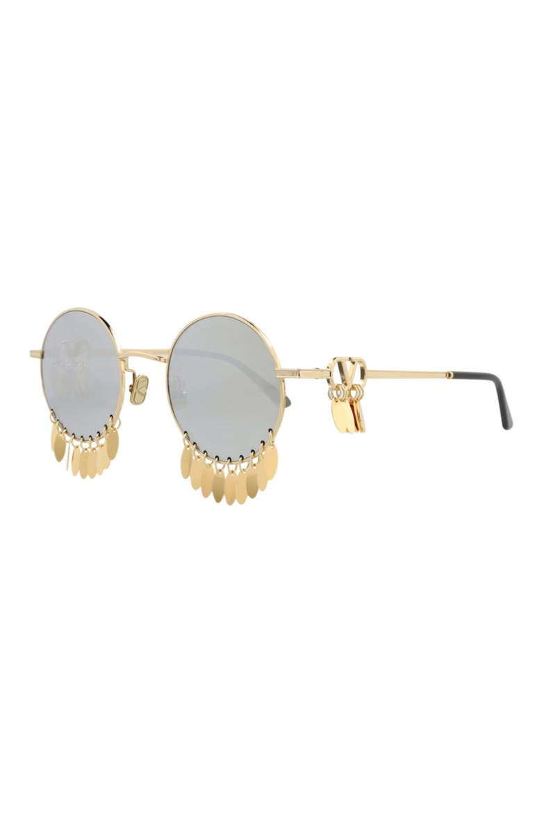 Special Edition 48mm Round Sunglasses, Alternate, color, GOLD GOLD SILVER