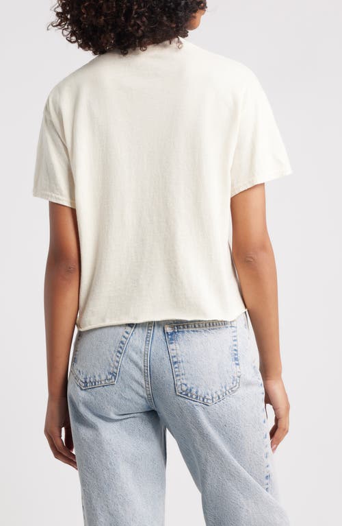 Vinyl Icons Espresso Crop Cotton Graphic T-shirt In White