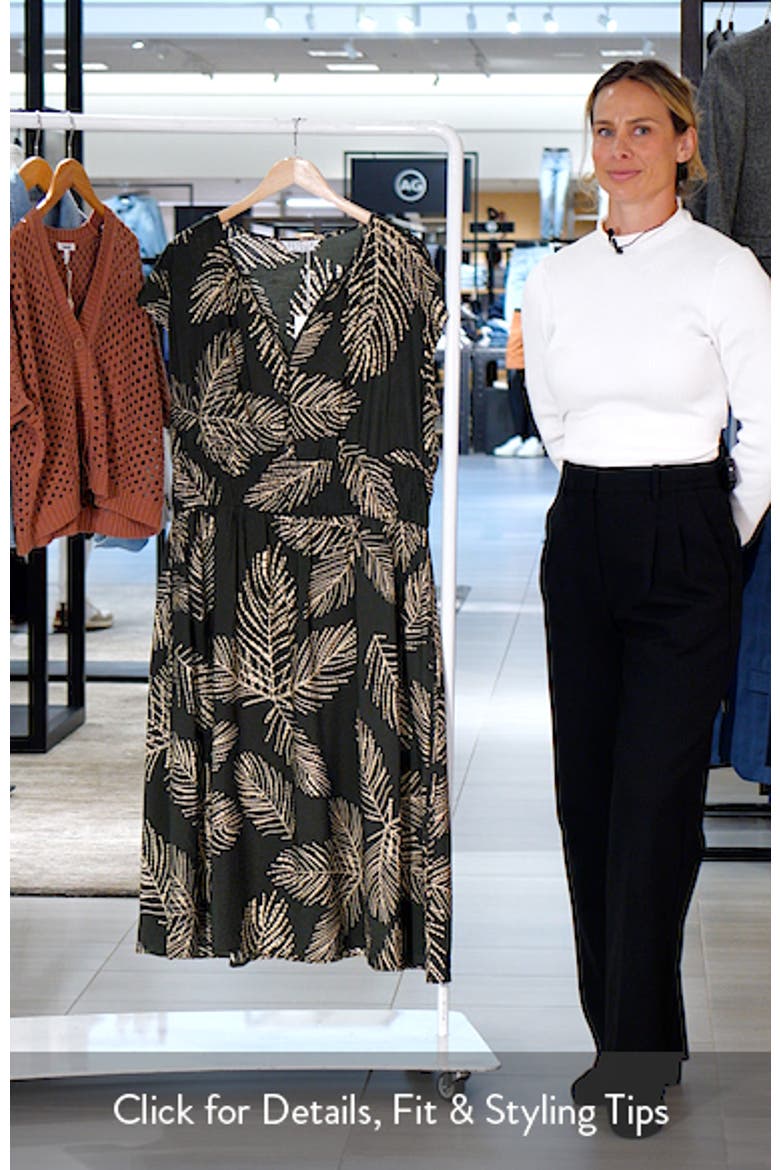 Palmer Leaf Print Midi Dress video