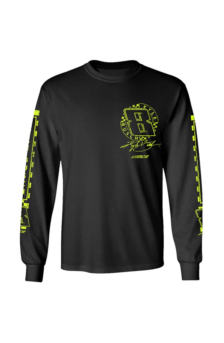 NASCAR Men's Richard Childress Racing Team Collection Black Kyle Busch Lifestyle Long Sleeve T-Shirt, Alternate, color, Black