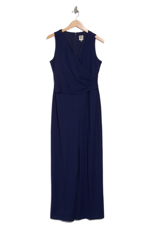 Anne Klein Sleeveless Wide Leg Jumpsuit In Distant Mountain