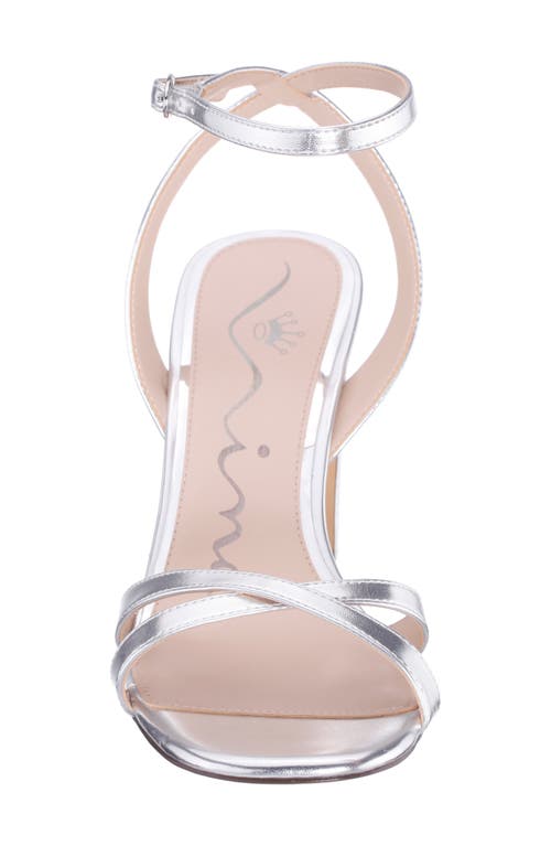 Nina Hilda Ankle Strap Sandal In Silver