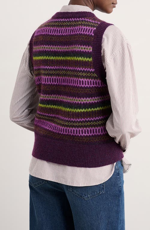 Seasalt Cornwall Annik Fair Isle Wool & Mohair Blend Sweater Vest In Multi
