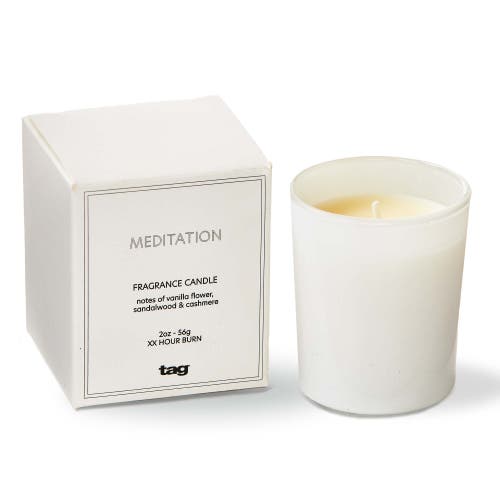 Tag Meditation Votive Candle Scented White Flame Everyday Use In White