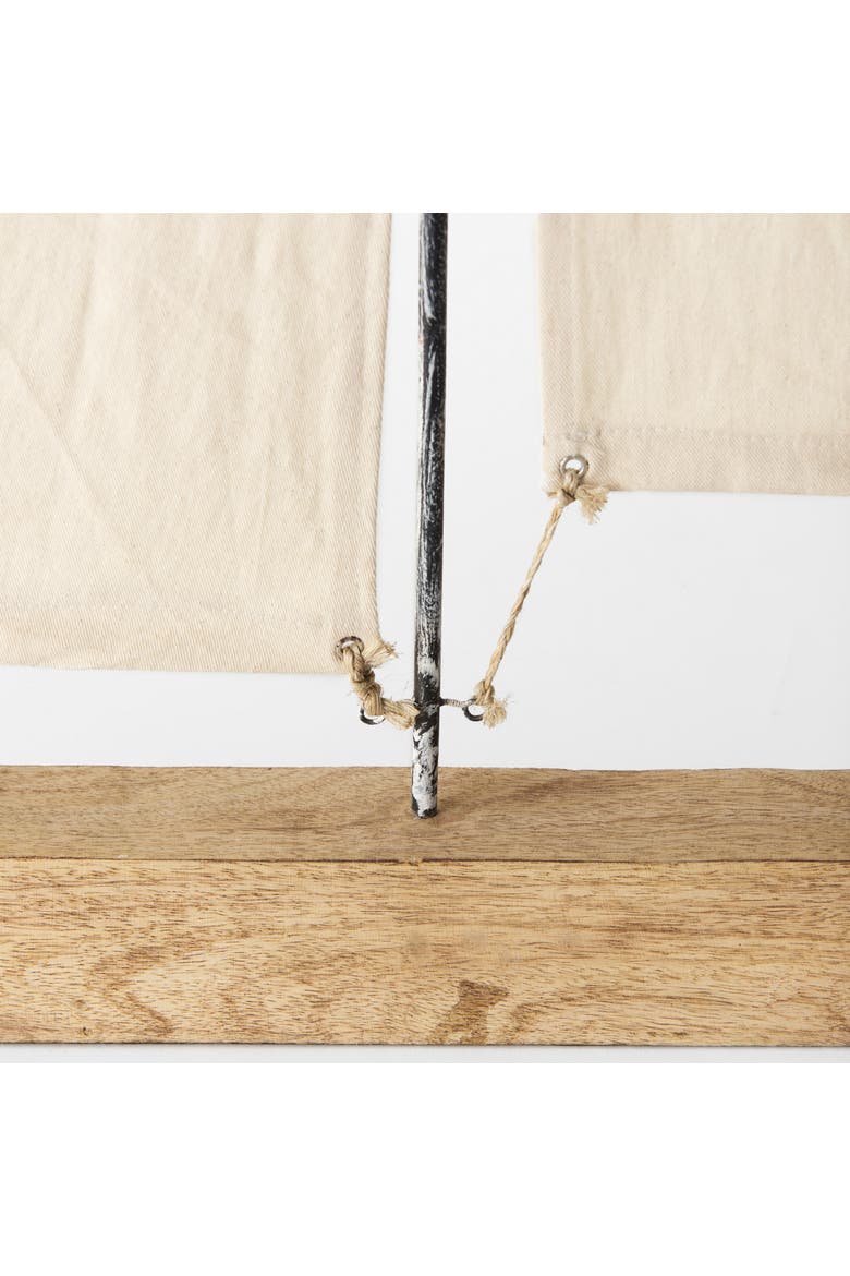 Tartane Nautical Inspired Sailboat, Alternate, color, Brown