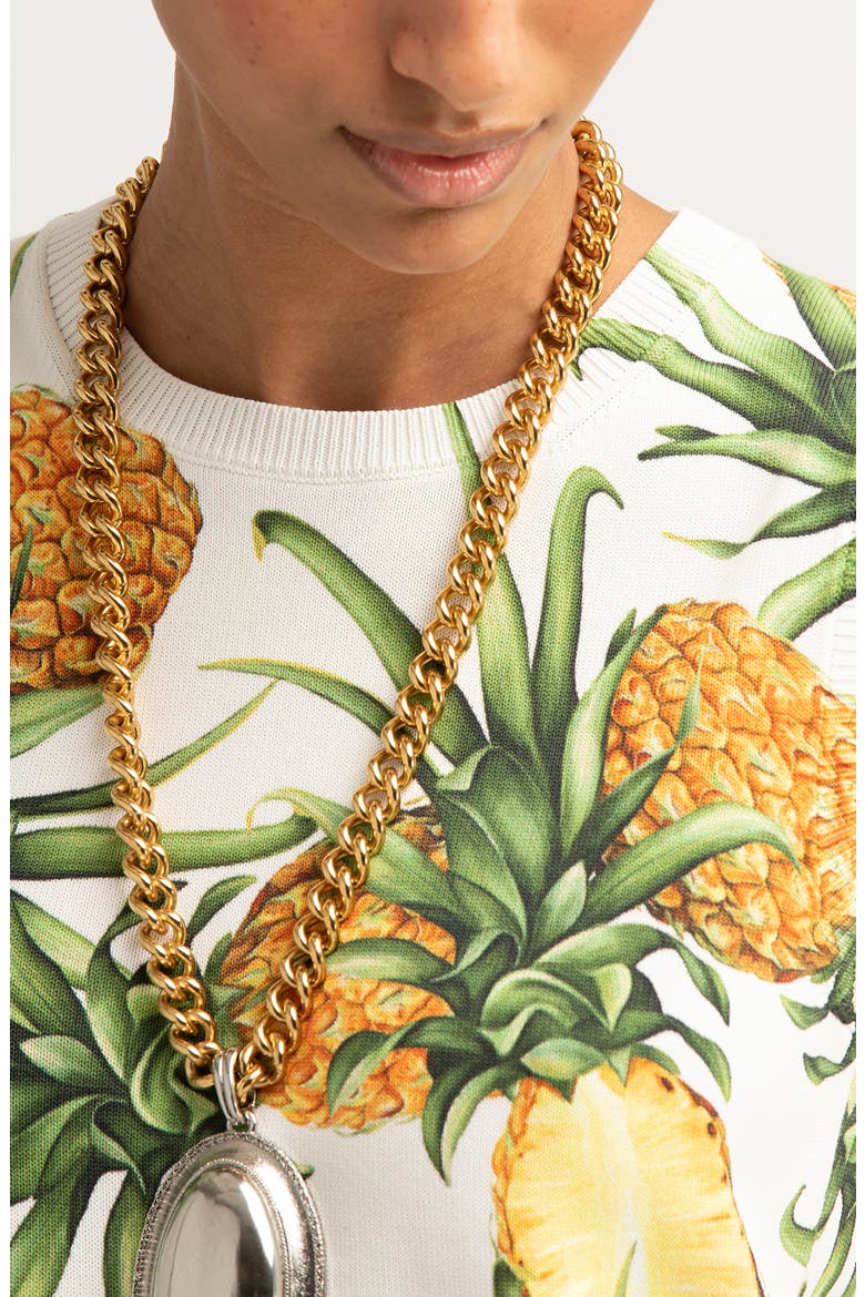 Pineapple Print Tank, Alternate, color, IVORY