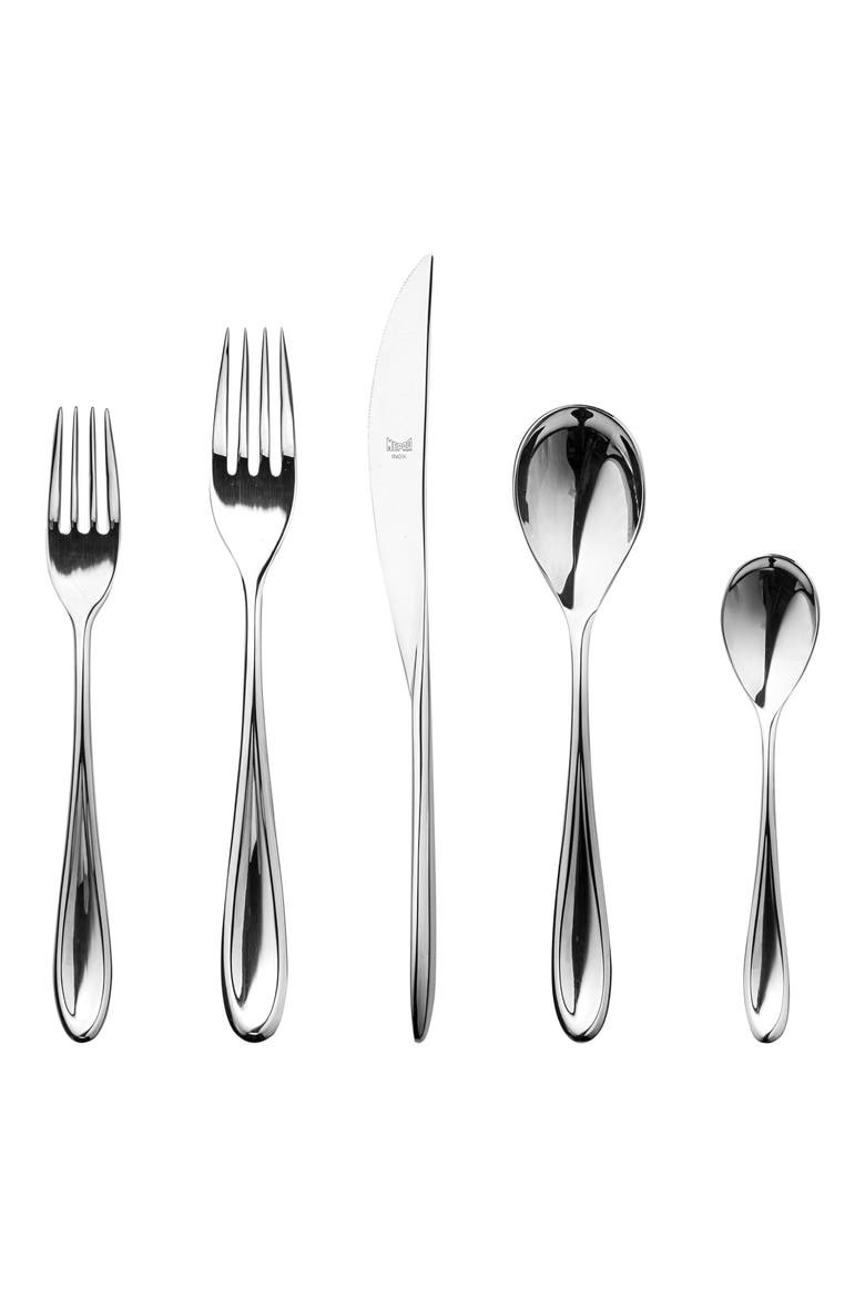 5-Piece Place Setting, Main, color, STAINLESS SHINY