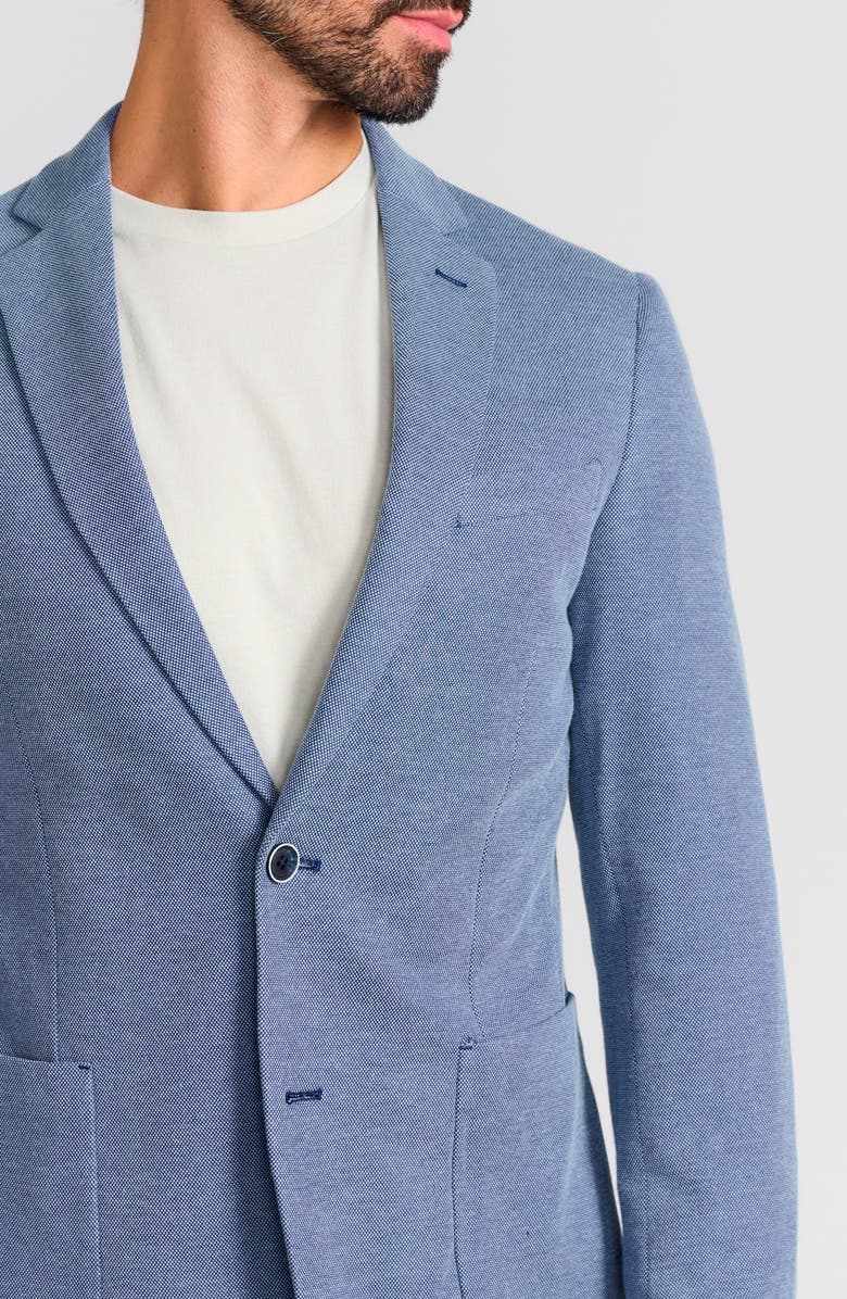 SAVILE ROW CO Slim Knit Blazer, Alternate, color, Blue