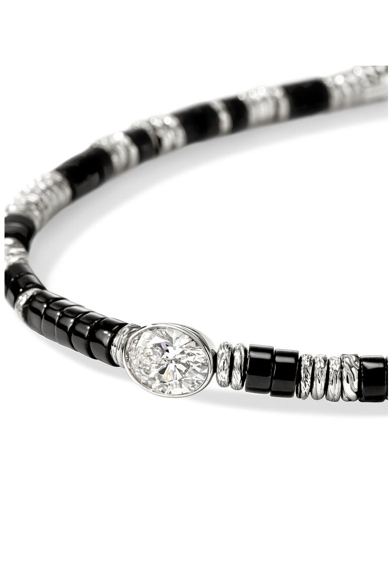 JH Lovestruck™ Heishi Bracelet, Sterling Silver, Hardstones, Lab-Grown Diamond, 1.0TCW, Alternate, color, SILVER