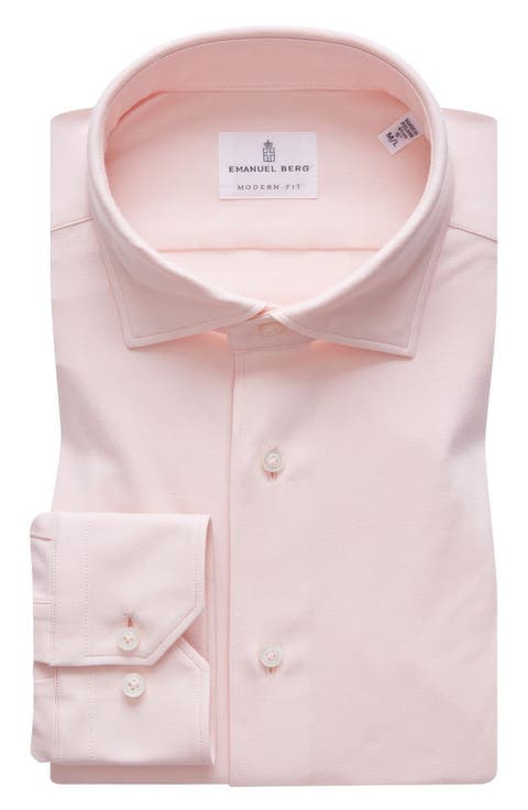 Modern Fit Stretch Knit Sport Shirt