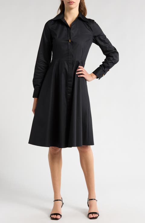 Helene Long Sleeve Cotton Shirtdress