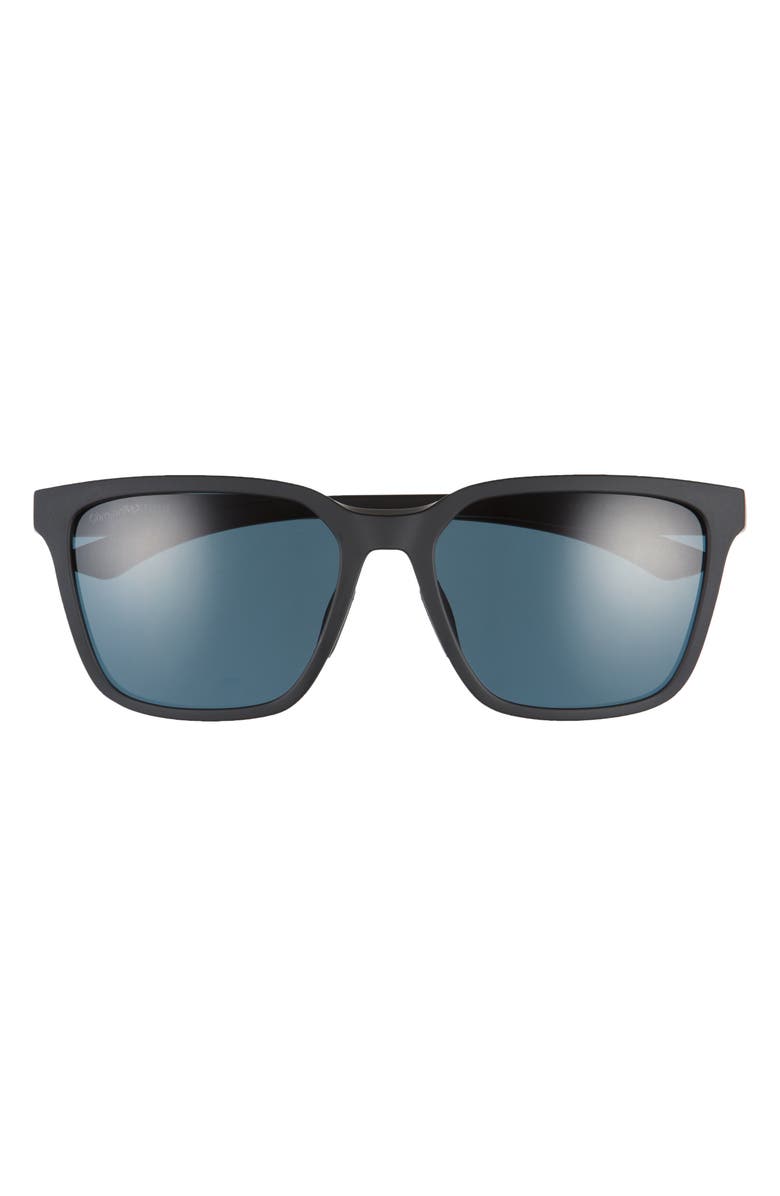 Smith Shoutout 57mm ChromaPop<sup>™</sup> Polarized Square Sunglasses, Main, color, Matte Black / Cp Polar Black