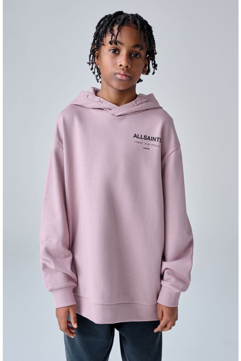 Kids' Oversize Underground Logo Cotton Hoodie, Alternate, color, PURPLE
