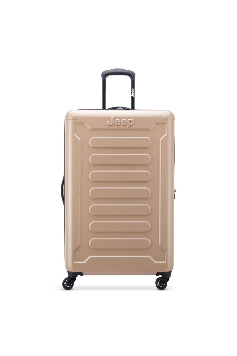 JH004C Checked-Large 28 Inch Hardside Expandable Luggage with Spinner Wheels, Main, color, Beige