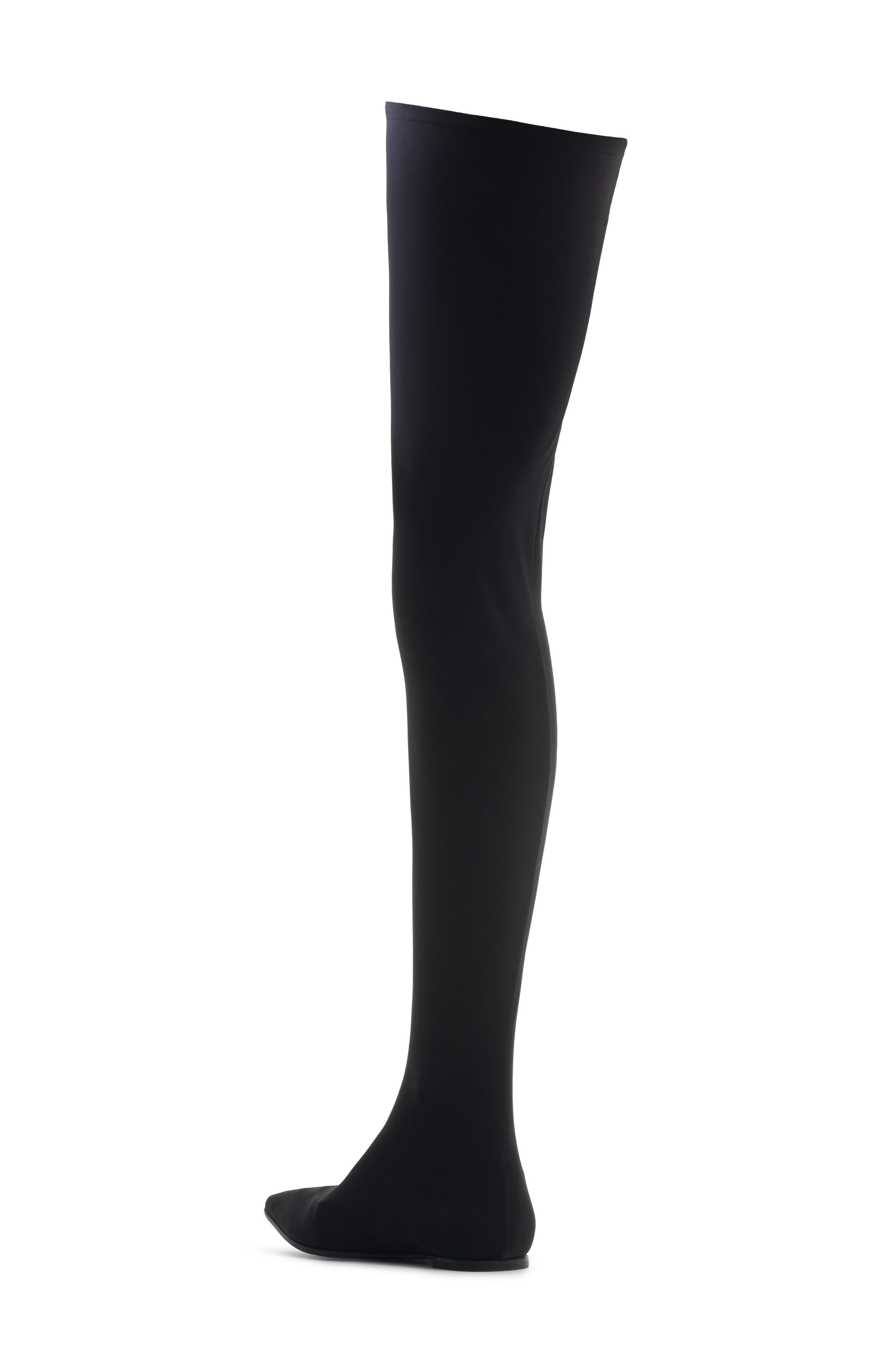 Dolce&Gabbana Lollo Pointed Toe Thigh High Boot, Alternate, color, 