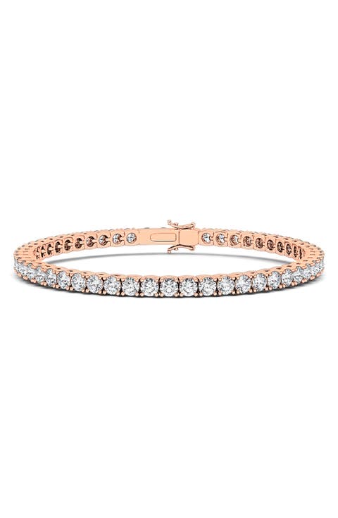 Round Cut Lab Grown Diamond Tennis Bracelet