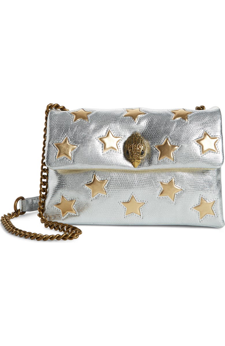 Kurt Geiger London Medium Kensington Star Snakeskin Embossed Leather Crossbody Bag, Main, color,