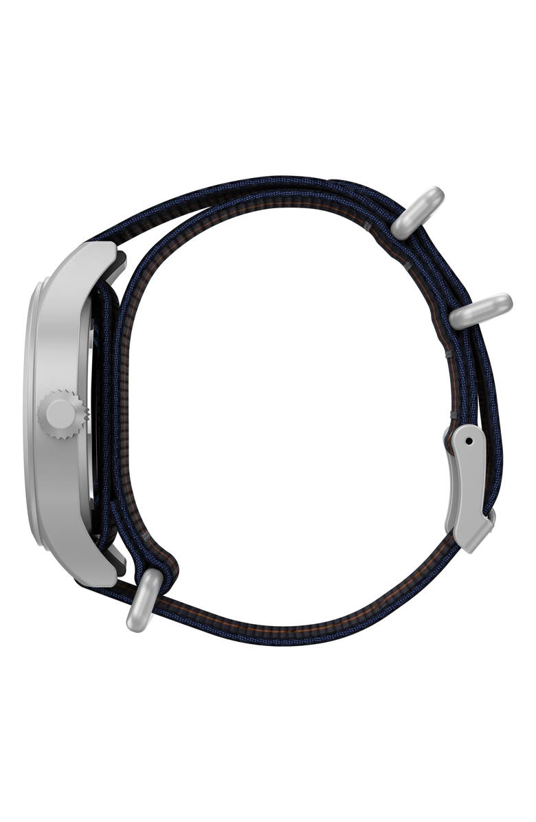 Timex<sup>®</sup> Expedition Sierra Webbing Strap Watch, 40mm, Alternate, color, Silver/ White/ Blue