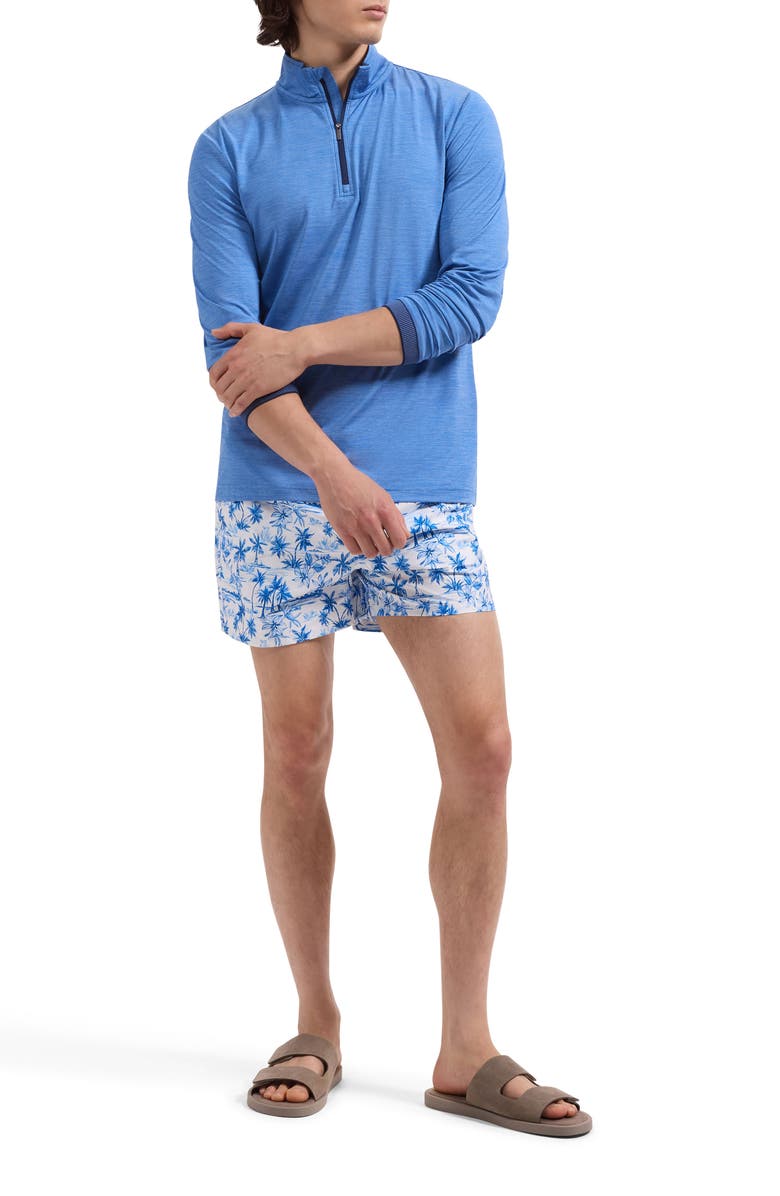 Bugatchi Quarter Zip Performance Pullover, Alternate, color, Classic Blue