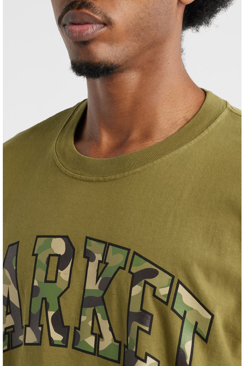 Camouflage Arc Graphic T-Shirt, Alternate, color, SPHAGNUM