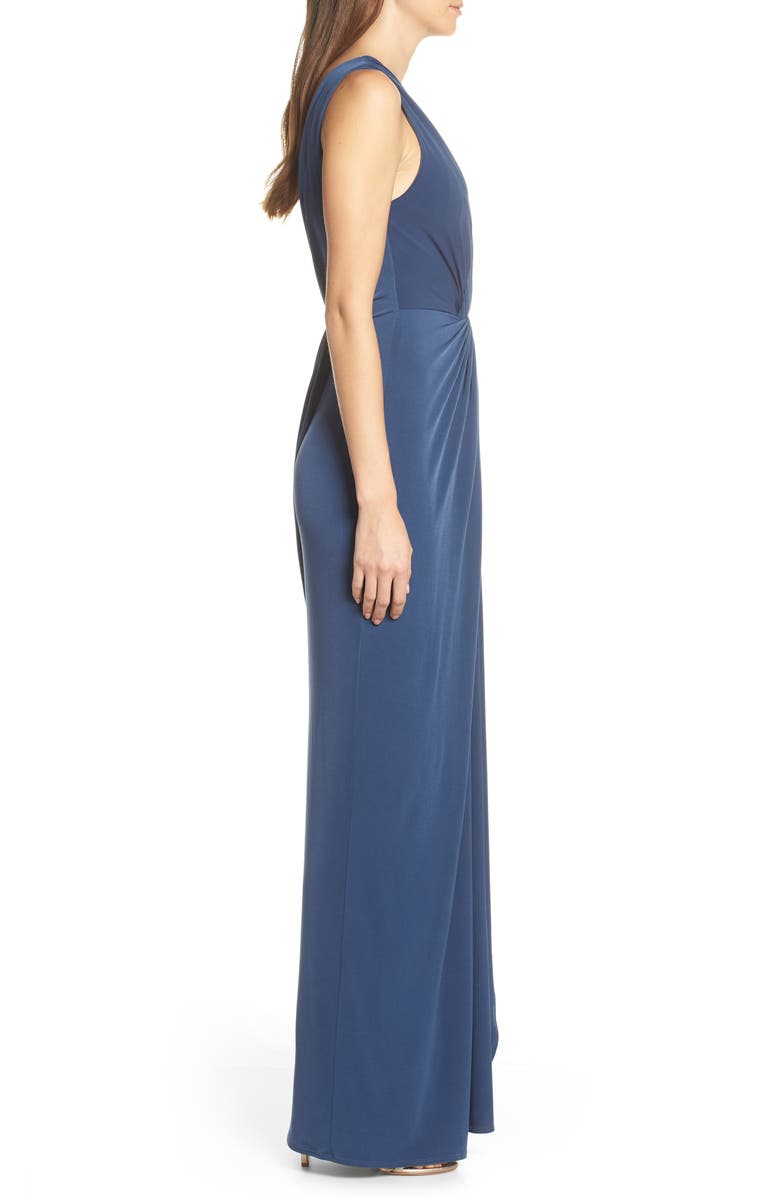 Katie May Leo Twist Front Column Gown, Alternate, color,