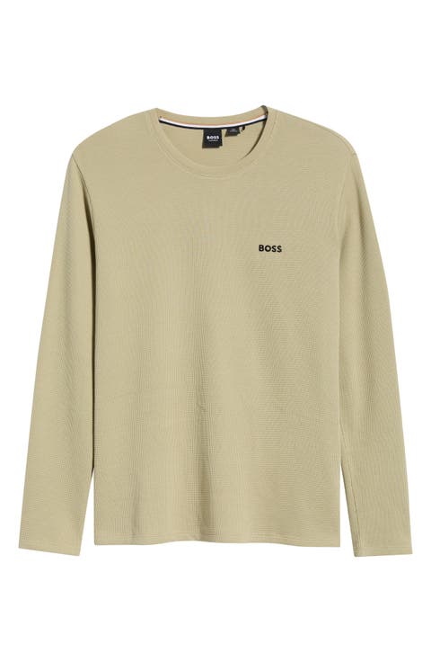 Long Sleeve Waffle Pajama T-Shirt